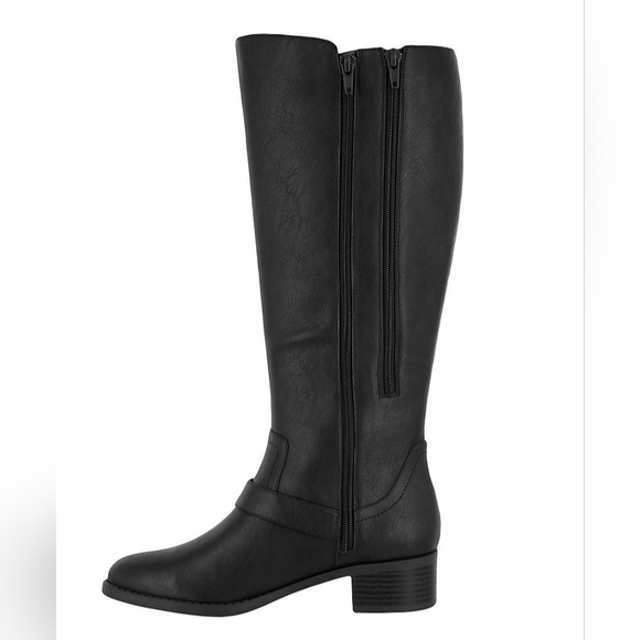 WOMEN'S EASY STREET JEWEL BLACK X-TRA WIDE CALF RIDING BOOTS (SIZE 9) - Picture 5 of 6